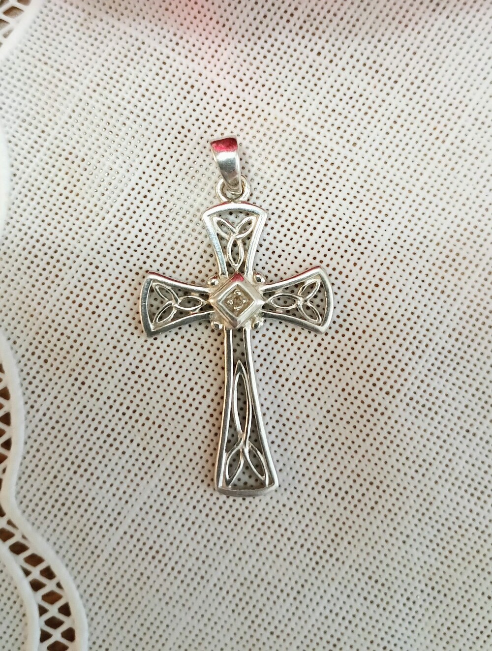 Sterling Silver Celtic Cross Pendant - Silver